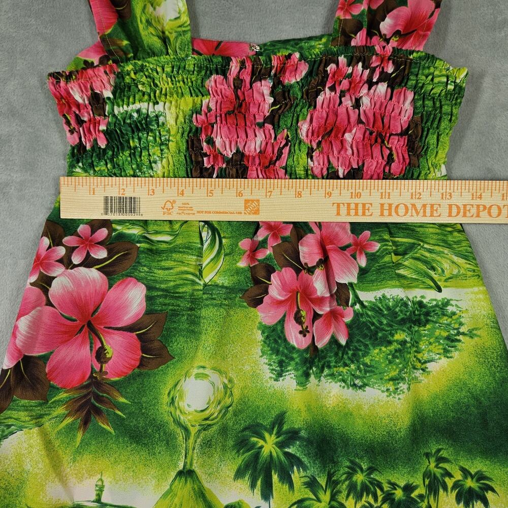 Vintage 70'S Waltah Clarke's Hawaiian Dress Womens Size 8 Mini Tropical Hibiscus - Picture 13 of 14